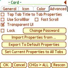 Advanced tab