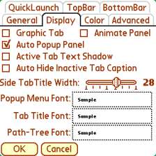display tab